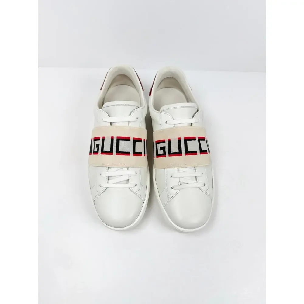Size 7US - Gucci Ace Strap Leather Low Top